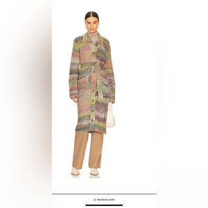 NWT Joie Multicolored Long Duster Belted Cardigan